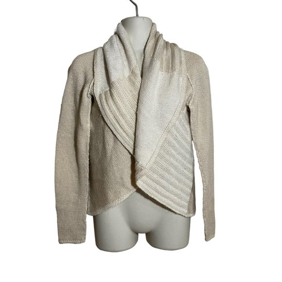 CAbi Women's Patchwork Circle Cardigan Open Front Wool Blend Style #483 Size XS - Picture 1 of 4